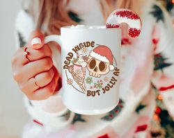 Christmas Spooky Sarcastic Mug, Dead Inside, Funny Xmas Mug, Christmas Mugful, Christmas Hot Cocoa Mug, Hot Chocolate Cu
