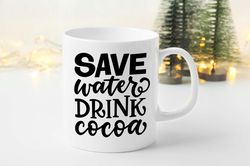 mug and coaster gift set christmas gift save water drink cocoa xmas keepsake