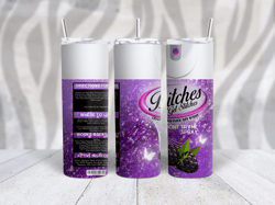 New Bitches get Stitches PNG 20oz Standard Skinny Tumbler Image - Purple Sparkle