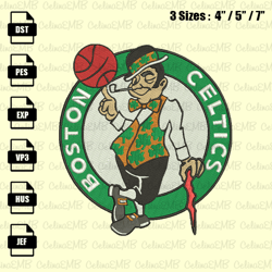 Boston Celtics Embroidery Design, NBA Embroidery File, Instant Download