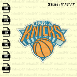 New York Knicks Embroidery Design, NBA Embroidery File, Instant Download