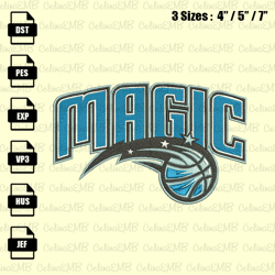 Orlando Magic Embroidery Design, NBA Embroidery File, Instant Download