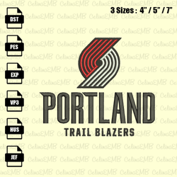 Portland Trail Blazers Embroidery Design, NBA Embroidery File, Instant Download