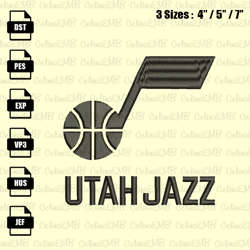Utah Jazz Embroidery Design, NBA Embroidery File, Instant Download