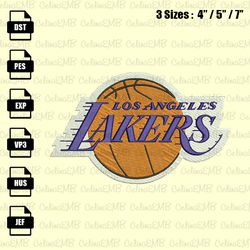 Los Angeles Lakers Embroidery Design, NBA Embroidery File, Instant Download
