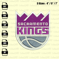 Sacramento Kings Embroidery Design, NBA Embroidery File, Instant Download