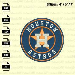 Houston Astros Embroidery Design, MLB Embroidery File, Instant Download