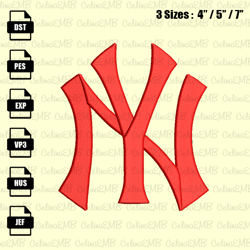 New York Yankees Embroidery Design, MLB Embroidery File, Instant Download