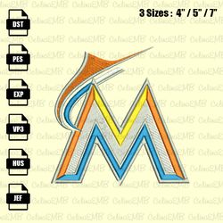 Miami Marlins Embroidery Design, MLB Embroidery File, Instant Download