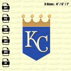 Kansas City Royals Embroidery Design, MLB Embroidery File, Instant Download