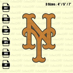 New York Mets Embroidery Design, MLB Embroidery File, Instant Download