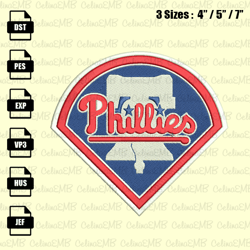 Philadelphia Phillies Embroidery Design, MLB Embroidery File, Instant Download