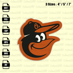Baltimore Orioles Embroidery Design, MLB Embroidery File, Instant Download