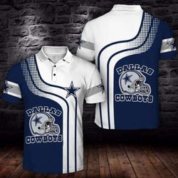 dallas cowboys 3d polo shirt: graphic printed t-shirt all over print up to 5xl