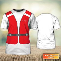 Stand Out with Style & Safety: Premium Custom 3D Lifeguard Shirt for Beach Ocean & Pool