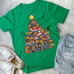 Dachshund Christmas Tree Dog Xmas Gift Santa Boys Kids Girls Unisex Form T-shirt