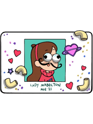 Mabel Pines Lady Mabelton Fake ID Card Replica