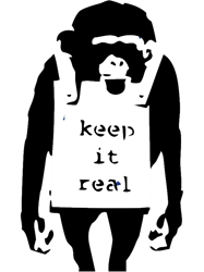 Banksy Keep It Real Monkey