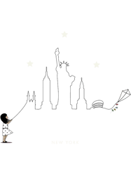 New York Skyline Kite Long