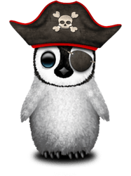 cute baby penguin pirate