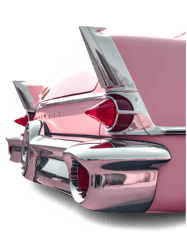 Vintage Pink Cadillac