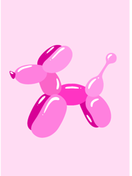 pink balloon dog long