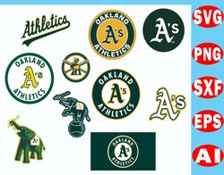 Oakland Athletics Bundle SVG, Oakland Athletics SVG, MLB SVG PNG DXF EPS Digital File
