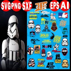 110 Star Wars SVG, Darth Vader SVG, Mandalorian SVG, Star Wars Font, Yoda SVG, Storm Trooper SVG, Star Wars Logo SVG
