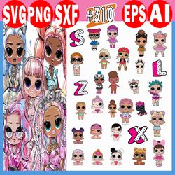 310 Lol Doll Mega Bundle Svg, Lol Surprise Dolls Svg, Lol Dolls Svg, Lol Baby Svg, Lol Bundle Svg, Cartoon Baby Svg