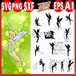 Disney Tinker Bell Quotes Svg, Tinker Bell Silhouette Clipar Svg, Disney Tinker Bell Svg