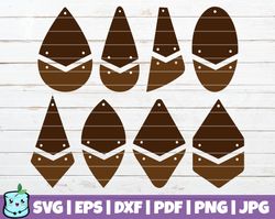 Hanging Two Part Earring SVG/ Leather Earring/ Tear Drop SVG/ Jewelry/ Laser Cut Template/ Cut Files/ Vector/ Commer