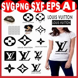 Louis Vuitton Logo Bundle, LV Logo, Louis Vuitton Symbol, Louis Vuitton SVG, Louis Vuitton Clipart, Brand Logo