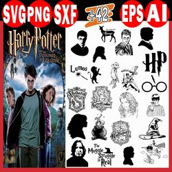 Harry Potter Svg Bundle, Harry Potter Svg, Harry Potter Elements Svg, Magic Spells Svg, Christmas Harry Potter Svg