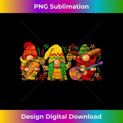 Cinco De Mayo 3 Cute Gnomes Gifts Mexican Party Kids - Sublimation-Optimized PNG File - Ideal for Imaginative Endeavors