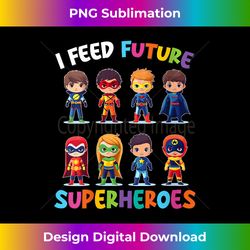 I Feed Future Superheroes School Lunch Lady Squad Funny V-Neck - Chic Sublimation Digital Download - Tailor-Made for Sublimation Craftsmanship