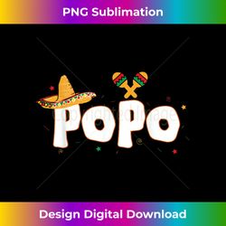 Fiesta Mexican Party Funny Cinco De Mayo Popo Grandpa - Sublimation-Optimized PNG File - Enhance Your Art with a Dash of Spice