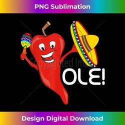 Cinco De Mayo For Men Women Dancing Chilli Pepper Ole - Sublimation-Optimized PNG File - Pioneer New Aesthetic Frontiers