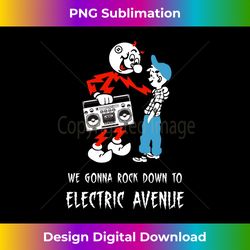 funny reddy kilowatt electric avenue 80s boombox vintage long sleeve - innovative png sublimation design - infuse everyday with a celebratory spirit