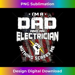 Electrician Dad Design On Back Of Clothing - Minimalist Sublimation Digital File - Striking & Memorable Impressions