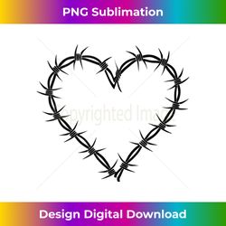 Barbed Wire Heart Grunge Punk Goth Gothic Egirl Aesthetic Tank Top - Edgy Sublimation Digital File - Striking & Memorable Impressions