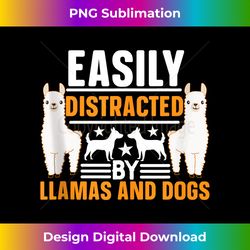 Funny Easily Distracted By Llamas And Dogs Adult Child Tank Top - Sublimation-Optimized PNG File - Pioneer New Aesthetic Frontiers