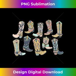 Let's Go Girls Cowgirls Hat Boots Country Western Cowgirl - Contemporary PNG Sublimation Design - Channel Your Creative Rebel