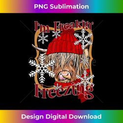 I'm Freaking Freezing Funny Heifer Cow - Eco-Friendly Sublimation PNG Download - Crafted for Sublimation Excellence