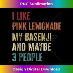 Basenji Dog Owner Pink Lemonade Lovers Quote Vintage Tank Top - Artisanal Sublimation PNG File - Infuse Everyday with a Celebratory Spirit
