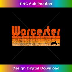 Retro 80s Style Worcester MA - Minimalist Sublimation Digital File - Immerse in Creativity with Every Design