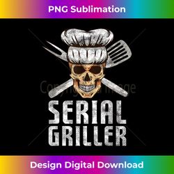 Serial Griller BBQ Distressed Design Funny - Minimalist Sublimation Digital File - Tailor-Made for Sublimation Craftsmanship