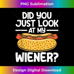Hot Dog Adult Humor Pun Naughty Look At My Wiener Tank Top - Deluxe PNG Sublimation Download - Challenge Creative Boundaries