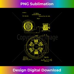 Alternating Motor Patent Print Blueprint Inventions - Innovative PNG Sublimation Design - Crafted for Sublimation Excellence