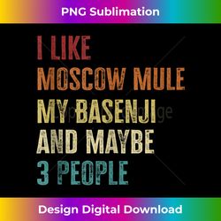 Basenji Dog Owner Moscow Mule Lovers Quote Vintage Tank Top - Futuristic PNG Sublimation File - Striking & Memorable Impressions