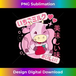 cute baby cow japanese kawaii strawberry milk shake cartoon - sublimation-optimized png file - pioneer new aesthetic frontiers